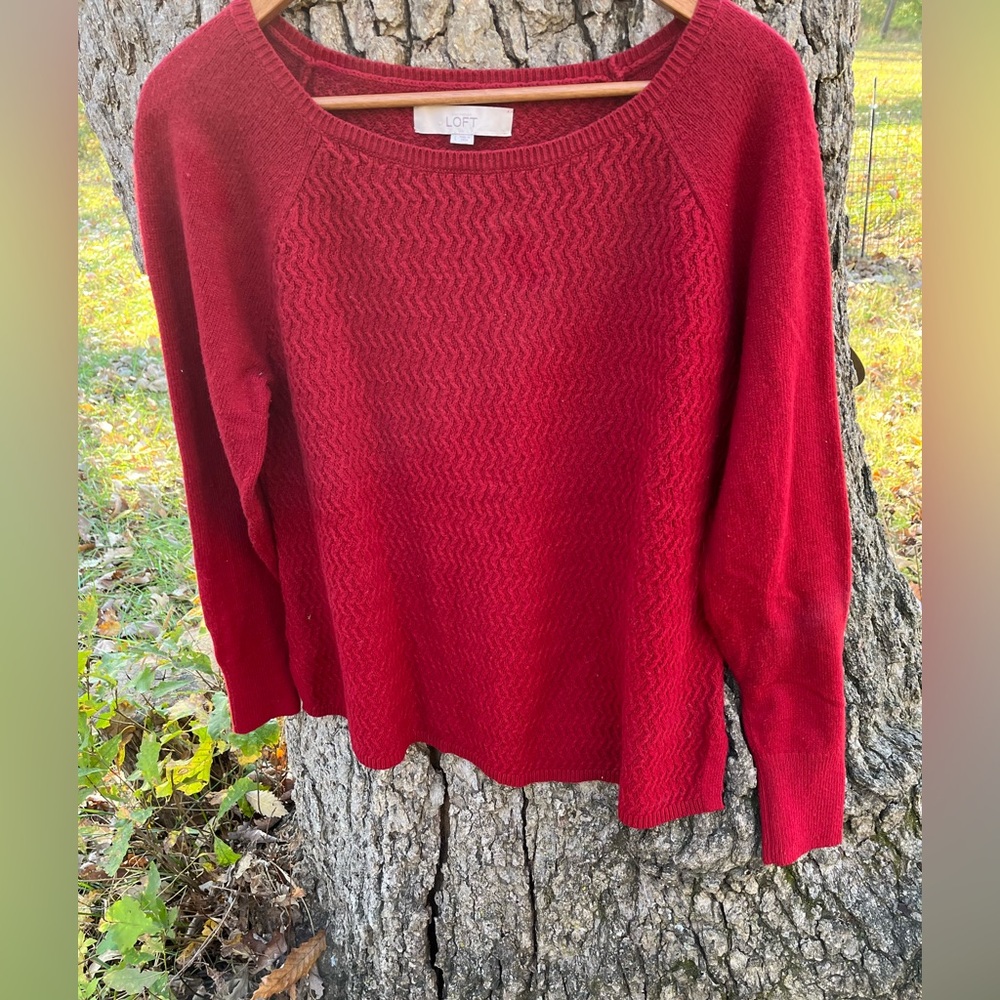 LOFT Textured Sweater in size L